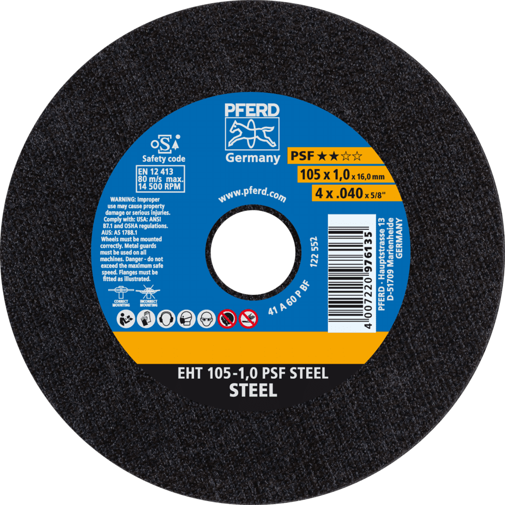 PFERD Trennscheiben EHT 105-1,0 PSF STEEL/16,0