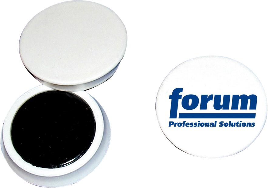 Magnet m. Aufdruck 1-farbig blau 30x8 FORUM