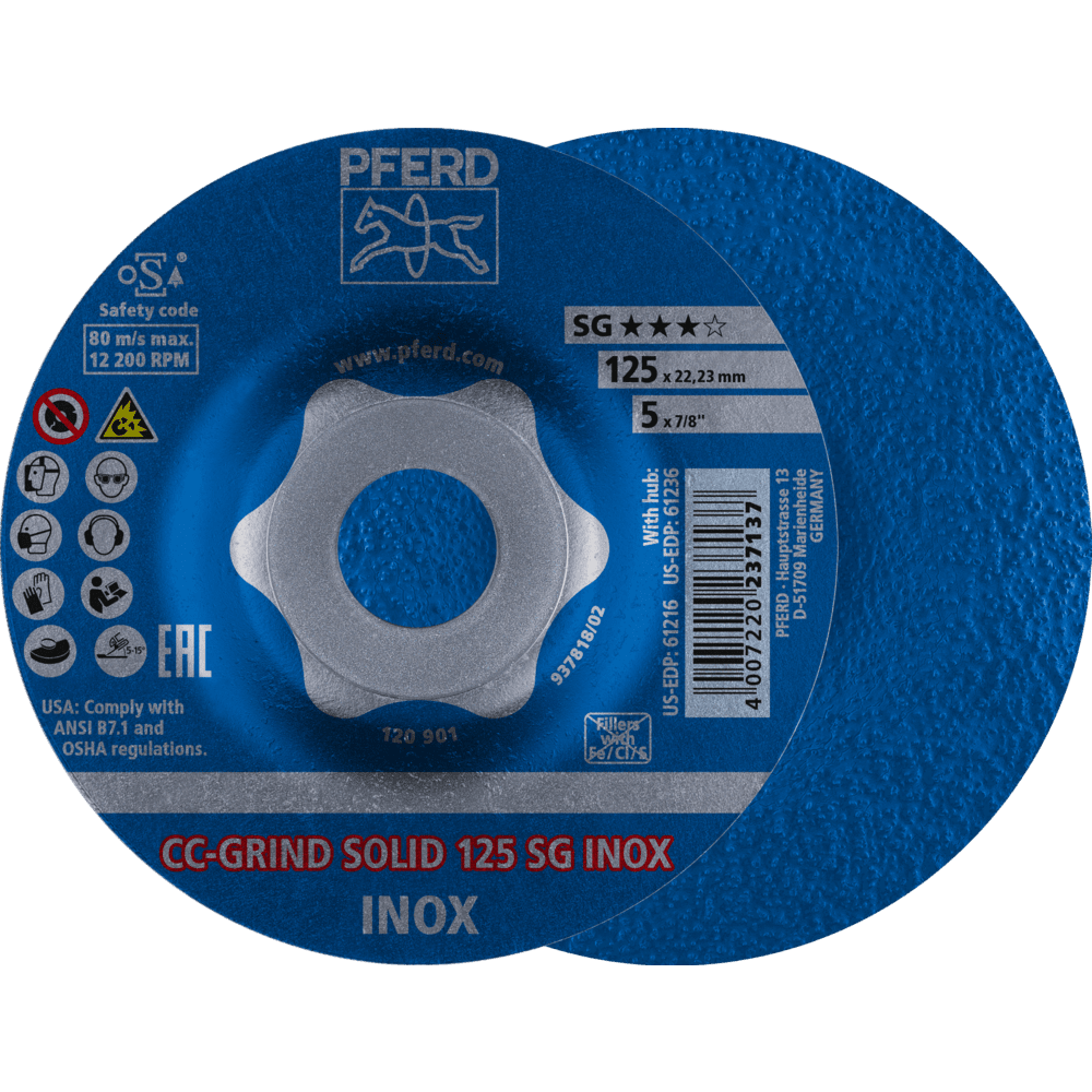 PFERD CC-GRIND (inkl. SOLID, FLEX, STRONG) CC-GRIND SOLID 125 SG INOX