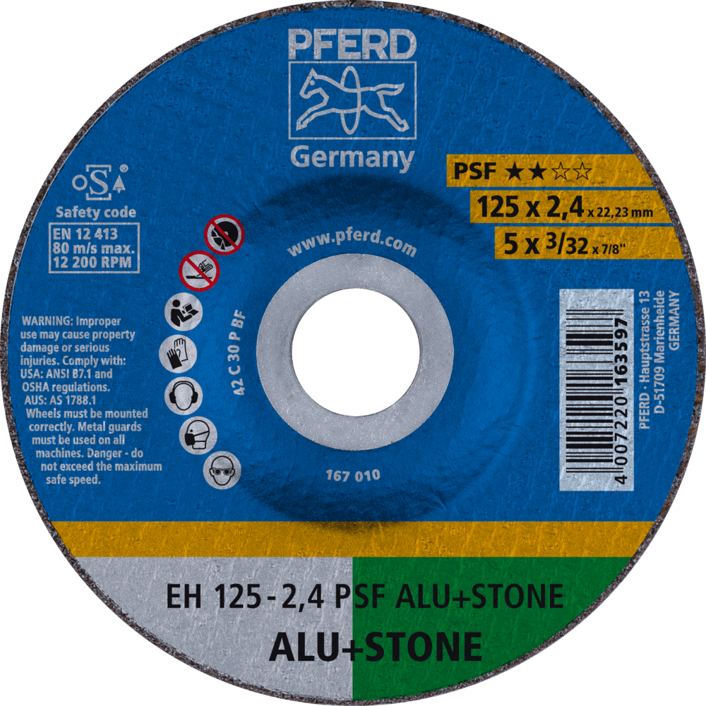 PFERD Trennscheiben EH 125-2,4 PSF ALU+STONE (10)