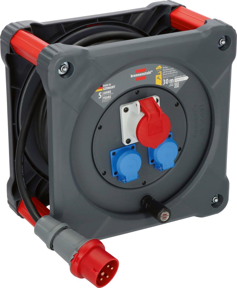 Kabeltrommel Kunststoff H07RN-F5G2,5 30m CEE 1xCEE + 2xSchuko Brennenstuhl