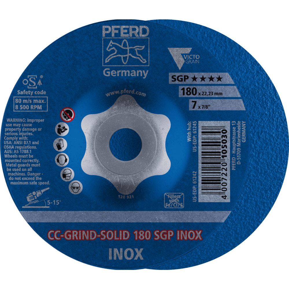 PFERD CC-GRIND (inkl. SOLID, FLEX, STRONG) CC-GRIND SOLID 180 SGP INOX