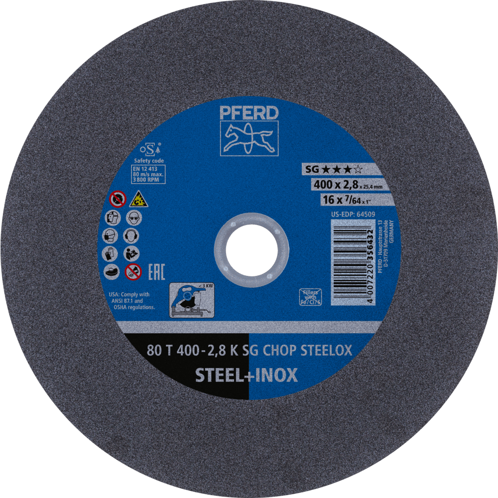 PFERD CHOPSAW stat. Trennscheiben 80 T 400-2,8 K SG CHOP STEELOX/25,4