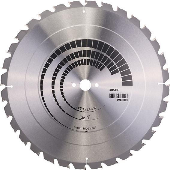 HM-Kreissägeblatt Nagelf.450x3,8/2,8x30 32Z HB BosVE à 1 Stück Construct Wood BOSCH