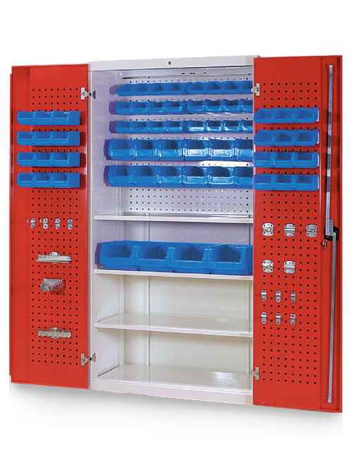 Multi-Funktionsschrank, R 36-16, 2x Flügeltüre mit Lochwand, 1x Lochwand, 3x ...