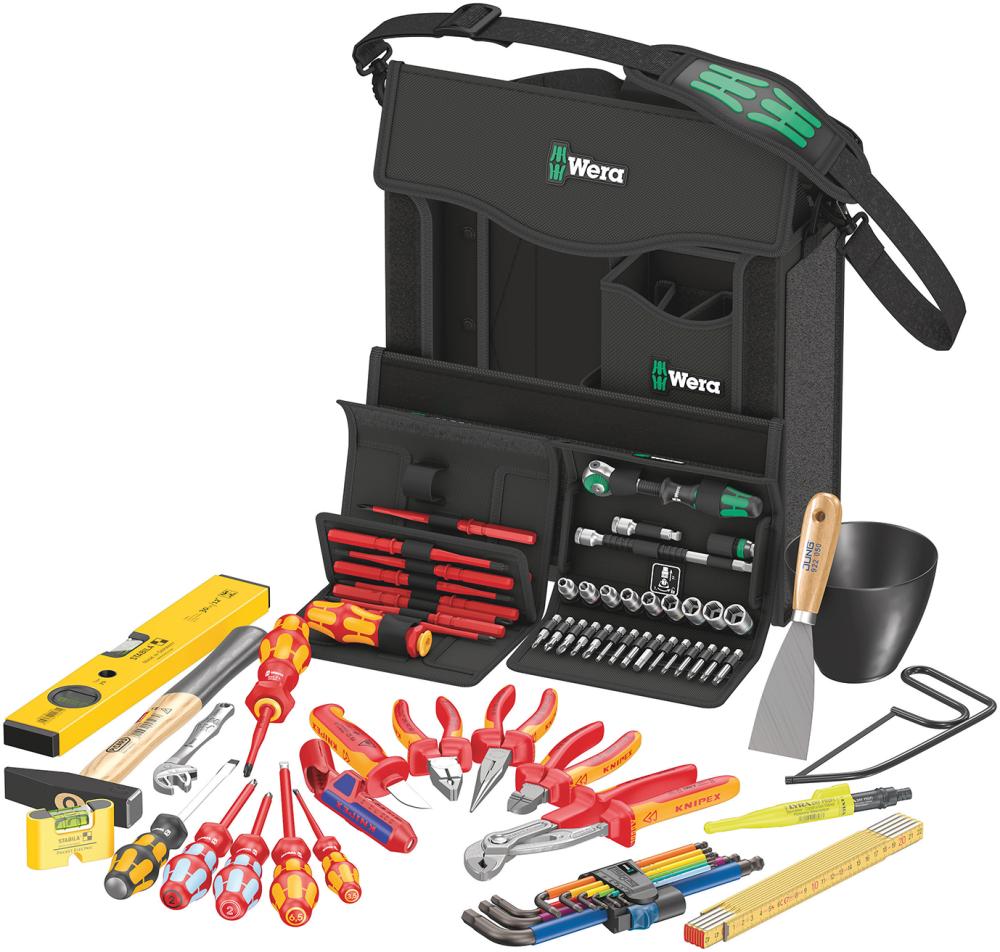 Werkzeugsortiment E1 Elektriker 73-teilig in Textilbox Wera
