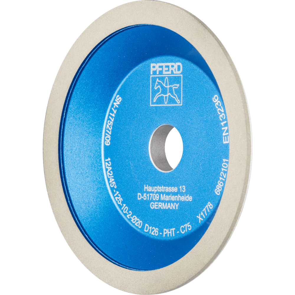 PFERD Dia.- und CBN-Werkzeuge Kunstharz 12A2/45° 125-10-2-20 D 126 PHT C75