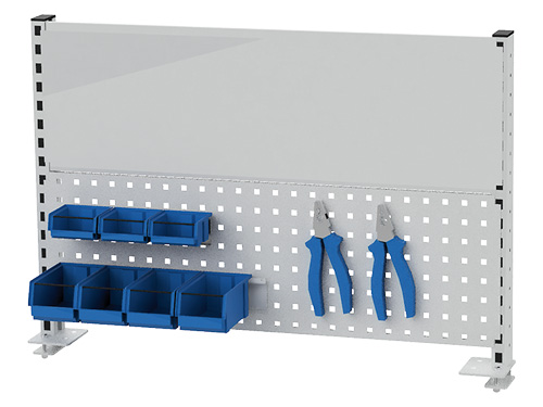 Multi-Wand-Aufbau Breite 1000, 1x Lochwand, 1x Magnetwand, 1x Info-Tasche DIN A4