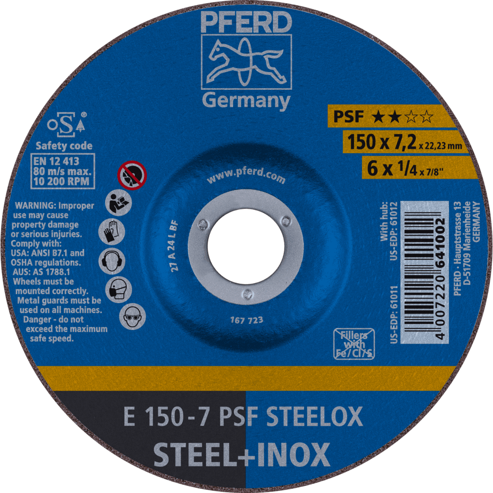 PFERD Schruppscheiben E 150-7 PSF STEELOX