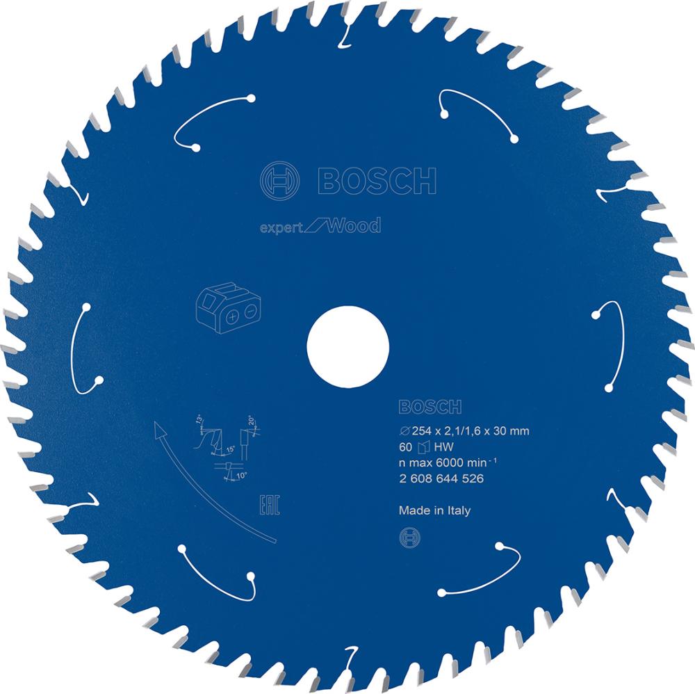 HM-Kreissägeblatt 254x2,1/1,6x30 60Z Bosch VE à 1 Stück Expert f Wood f Akkusägen