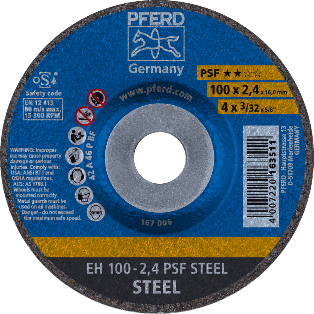 PFERD Trennscheiben EH 100-2,4 PSF STEEL/16,0