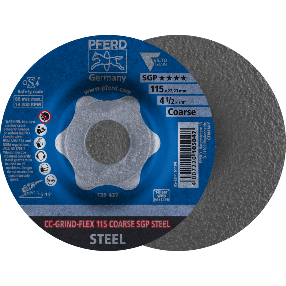 PFERD CC-GRIND (inkl. SOLID, FLEX, STRONG) CC-GRIND FLEX 115 COARSE SGP STEEL