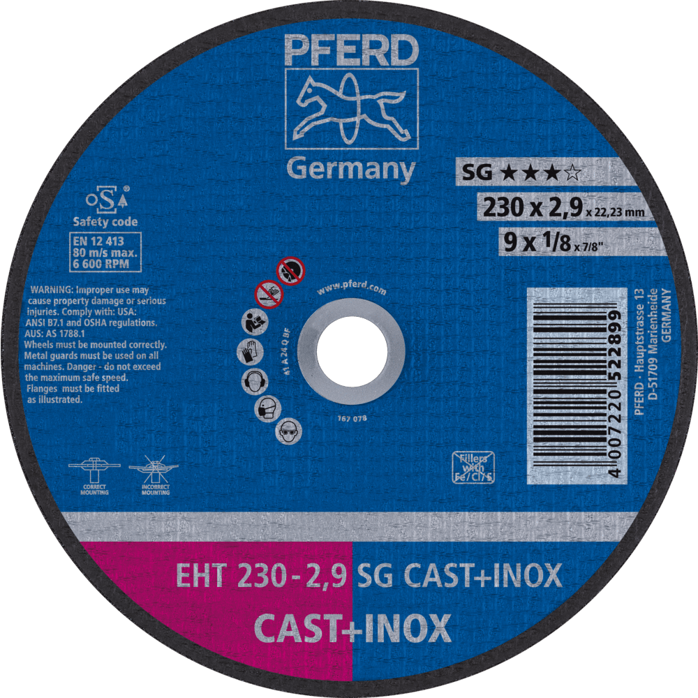 PFERD Trennscheiben EHT 230-2,9 SG CAST+INOX
