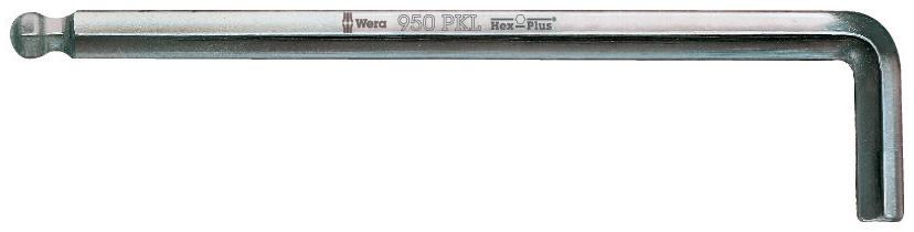 Winkelschraubendreher vernickelt mit Kugelkopf 5mm Wera