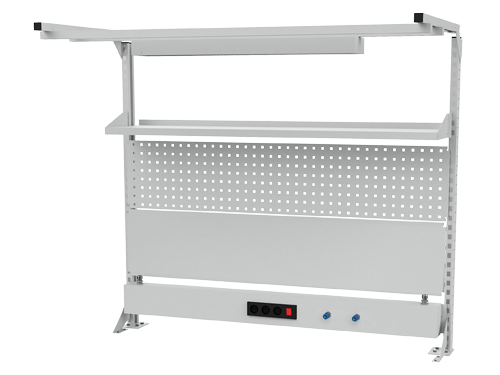 Multi-Wand-Aufbau Breite 1500 mit Obergestell, 1x Energiekanal, 1x Lochwand, ...