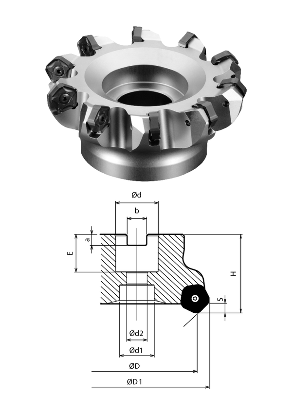 Planfräser-Feingezahnt D= 80|Kyocera