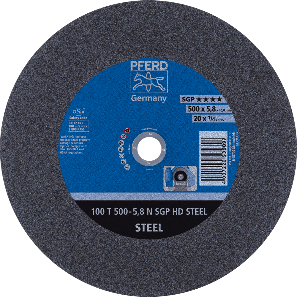 PFERD HEAVY DUTY SGP bis Ø 2000 mm 100 T 500-5,8 Q SGP HD STEEL/40,0