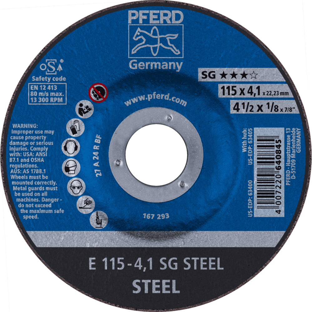 PFERD Schruppscheiben E 115-4,1 SG STEEL