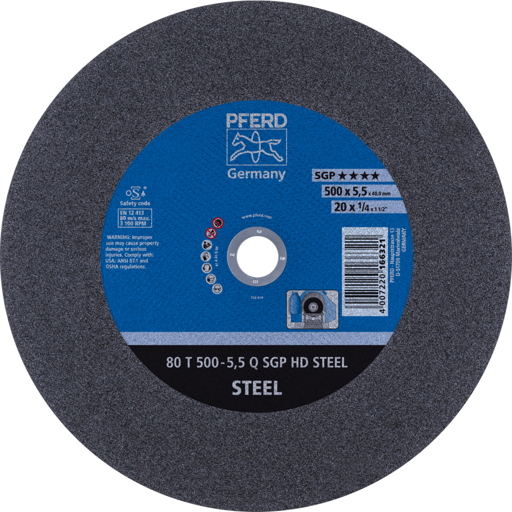 PFERD HEAVY DUTY SGP bis Ø 2000 mm 80 T 500-5,5 Q SGP HD STEEL/40,0