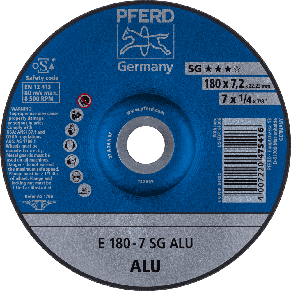 PFERD Schruppscheiben E 180-7 SG ALU