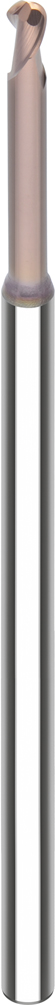 VHM-Mini-Vollradiusfräser HSC NE D1=0,6 D2=4 L2=0,8 L1=55 D3=0,58 L3=4 R=0,3