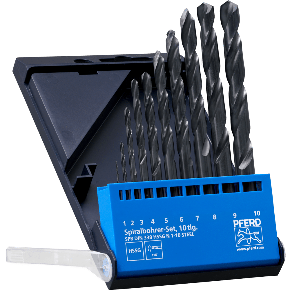PFERD Bohr- und Senkwerkzeuge SET 10tl.DIN338 HSSG N 1-10 STEEL