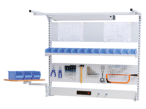 Multi-Wand-Aufbau workline Breite 1500 mit Obergestell, 1x Energiekanal , 1x ...