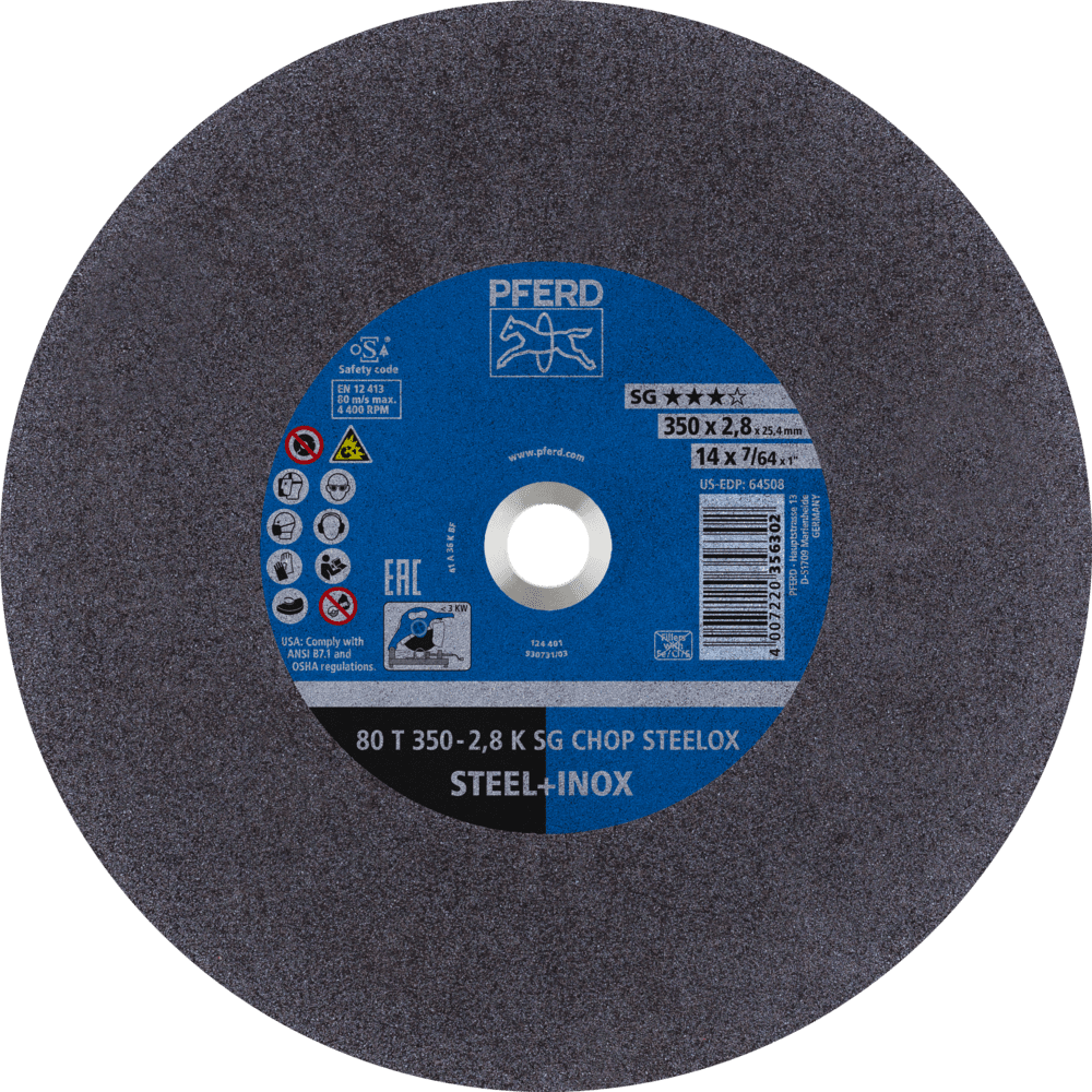 PFERD CHOPSAW stat. Trennscheiben 80 T 350-2,8 K SG CHOP STEELOX/25,4