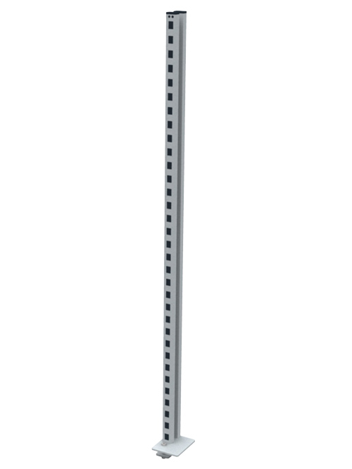 Tragsäule rechts Höhe 1250, Montage auf Arbeitsplatten bis 30 mm