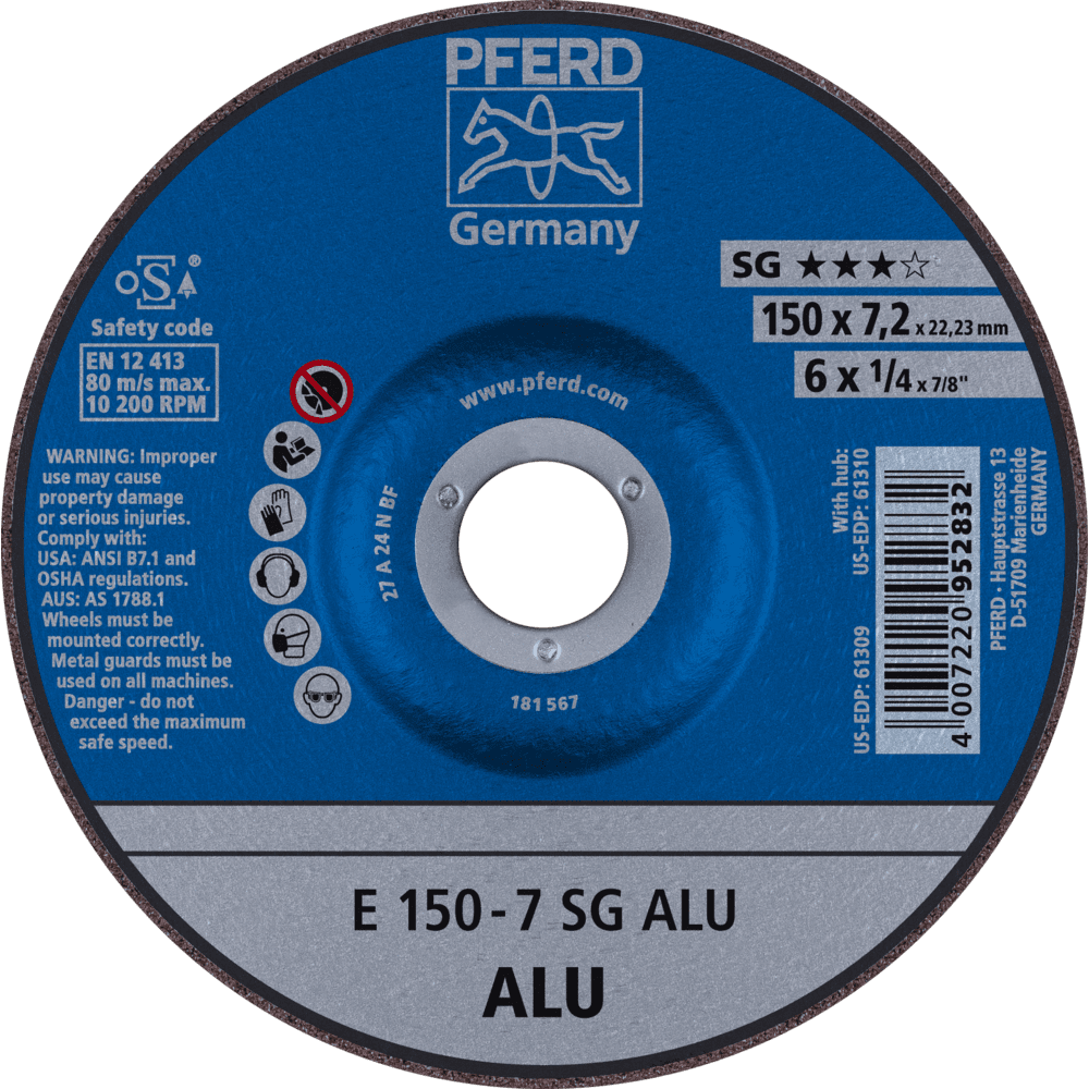 PFERD Schruppscheiben E 150-7 SG ALU