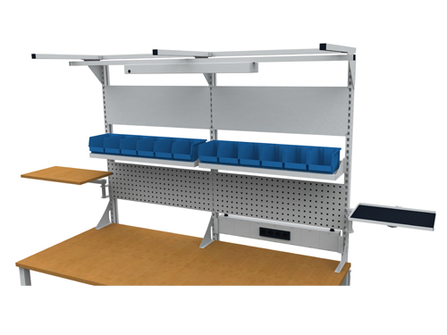 Multi-Wand-Aufbau workergo Breite 2000 mit Obergestell