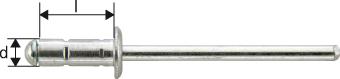 Mehrbereichs-Blindniet Alu Flachrundkopf 4,8x10mm GESIPA PolyGrip