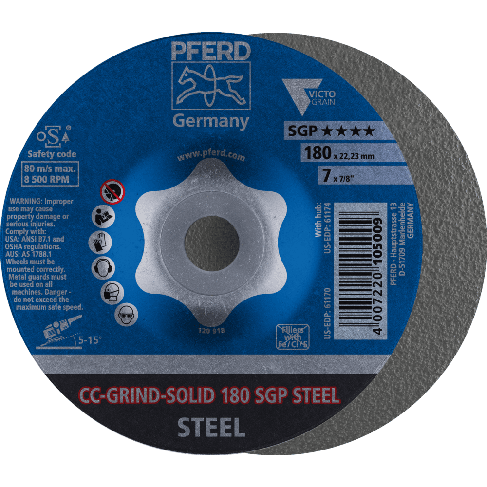 PFERD CC-GRIND (inkl. SOLID, FLEX, STRONG) CC-GRIND SOLID 180 SGP STEEL