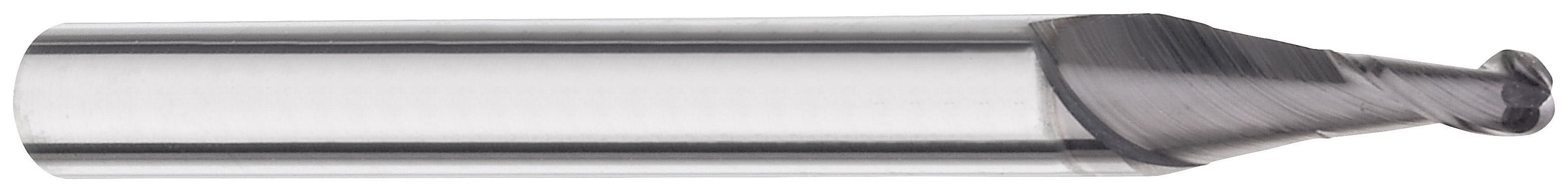 VHM-Mini-Radiusfräser Ø 0,40 mm, 2Z, AlTiN