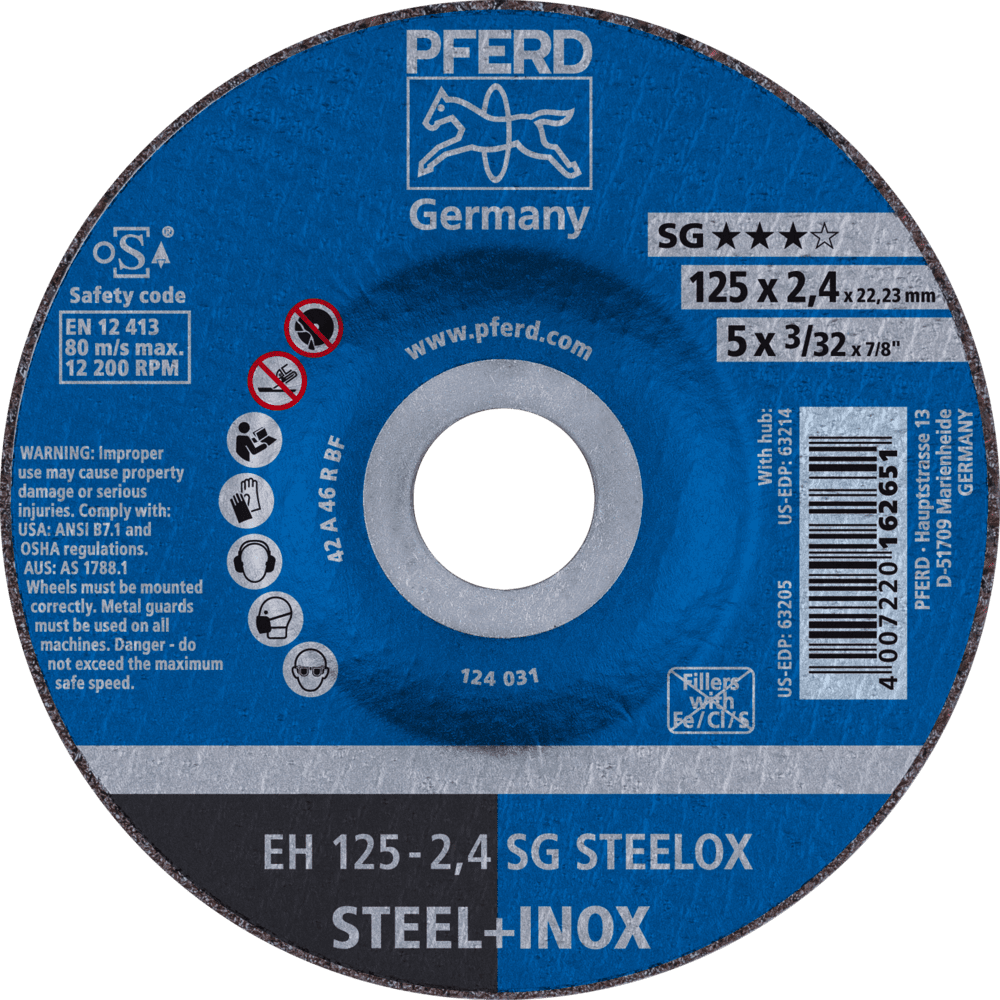 PFERD Trennscheiben EH 125-2,4 SG STEELOX