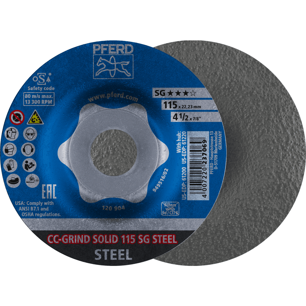 PFERD CC-GRIND (inkl. SOLID, FLEX, STRONG) CC-GRIND SOLID 115 SG STEEL