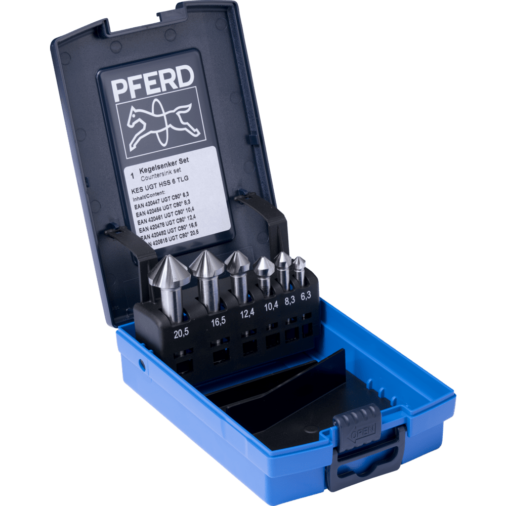 PFERD Bohr- und Senkwerkzeuge SET UGT HSS DIN335 C90° 6