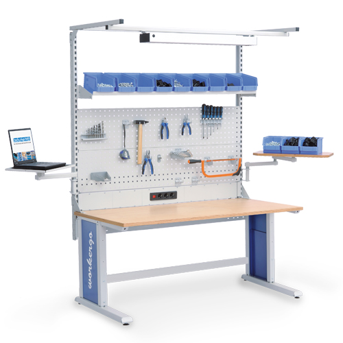 Multi-Wand-Aufbau workergo Breite 1500 mit Obergestell , 1x Energiekanal, 2x ...