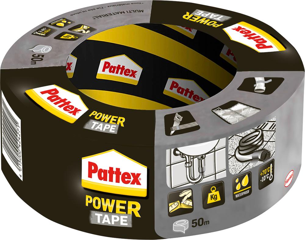 Pattex Power Tape 50mm x 50m, silber Henkel